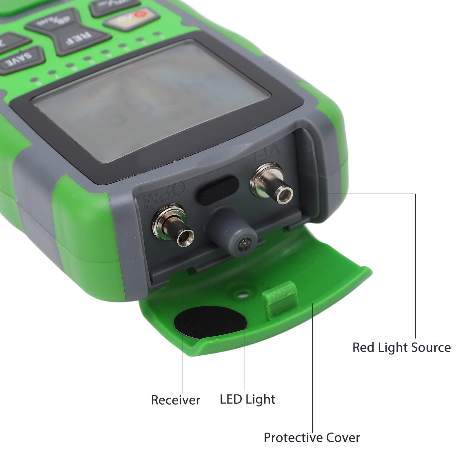 flexman ‑70‑10dbm Misuratore di Potenza Portatile in Fibra Ottica, Tester per Cavi in ​​Fibra Ottica Ricaricabile 4 in 1 con Sorgente di Luce Rossa RJ45 Test di Rete Funzione Luce LED (15MW)