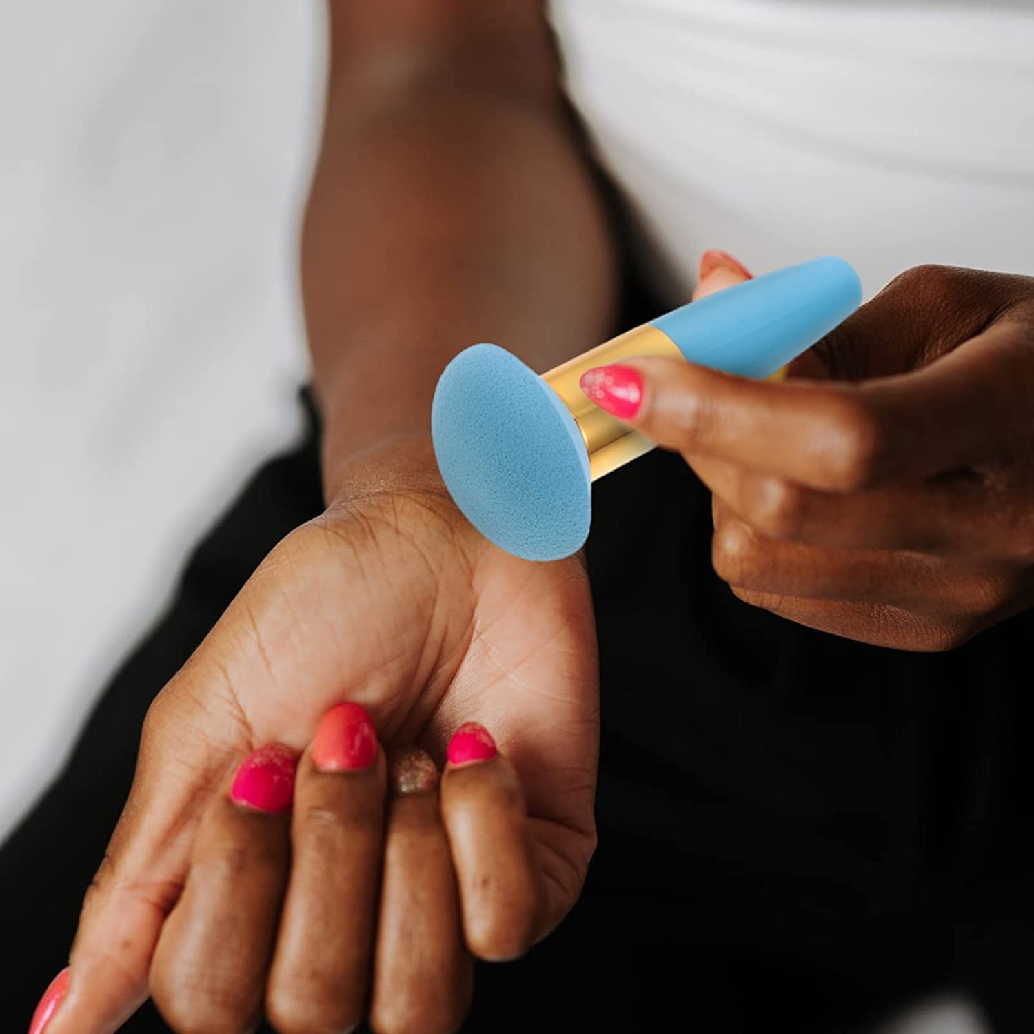 Spugnette in spugna, spugnette per il trucco, strumento di bellezza per fondotinta, spugnette per trucco: 4 spugnette per cipria, applicatori per trucco, strumenti cosmetici per contouring sotto occhi