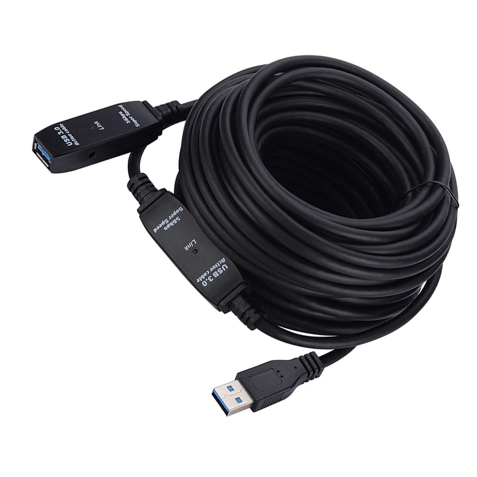 Cable de extensión USB 3.0 de alta velocidad, repetidores de transferencia de datos, conectores USB macho a hembra, para impresora, escáner, PC, perife