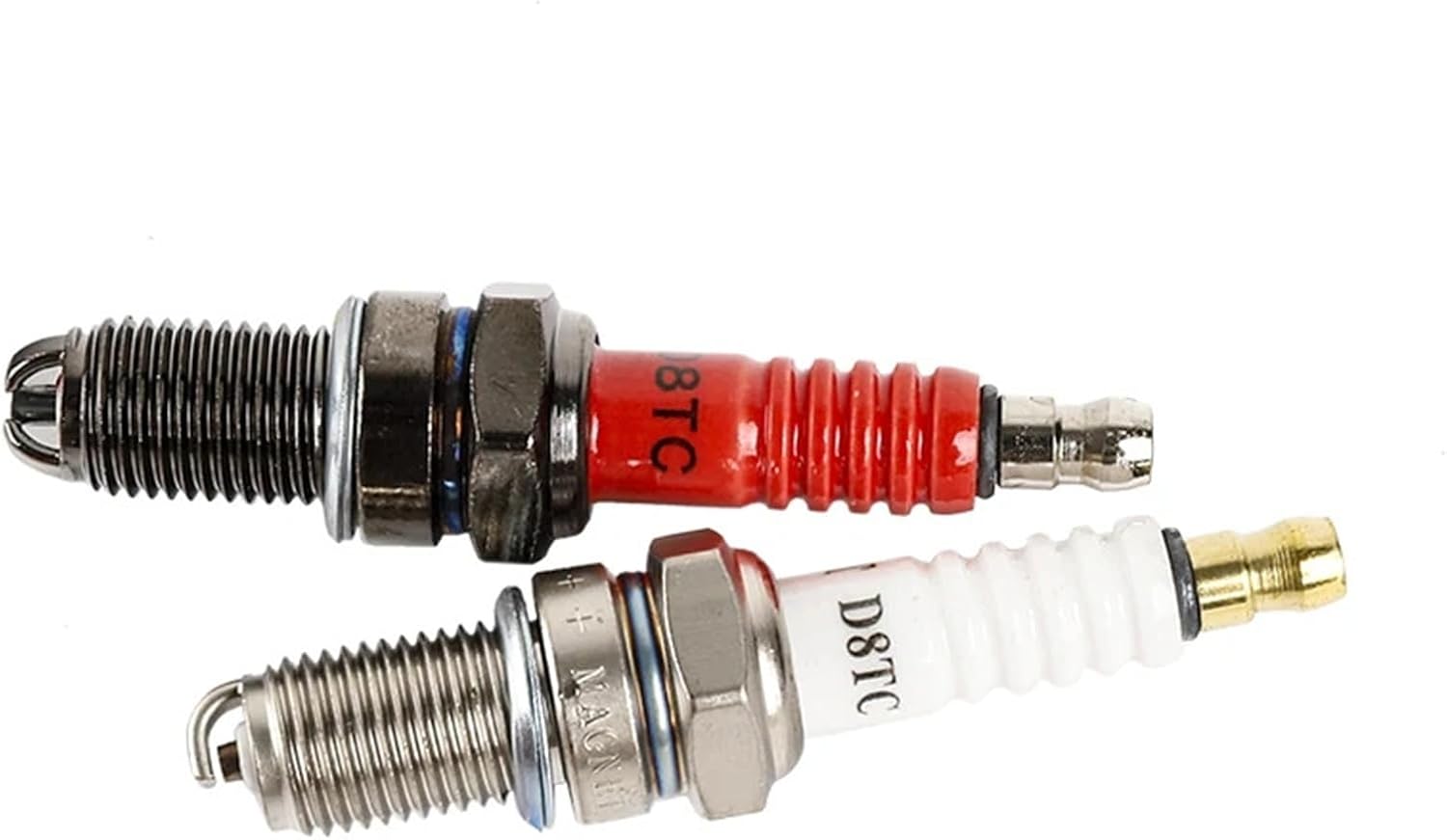 Motorcycle Accessories 1Pcs D8TC Scooter Spark Plug Compatible with GY6 CG 50 70 110 125 150CC Dirt Bike Moped Scooter Dirt Bike Go Kart(Large)