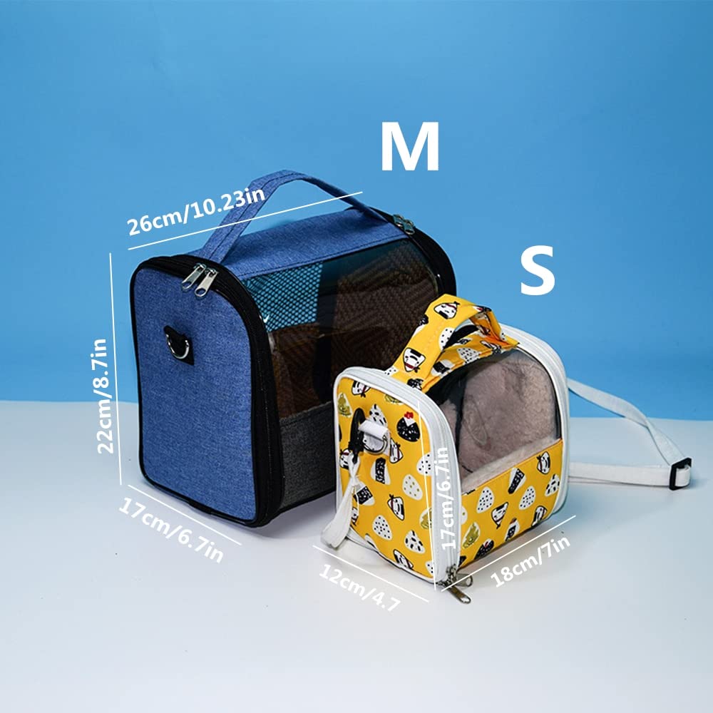 Vogelkäfige Warm Pet Vogel Träger Leichter Papageikäfig Tragbar mit Plüsch Zuckergleiter Rucksack Hamster Tasche for Kleintiere Zubehör(A,H)