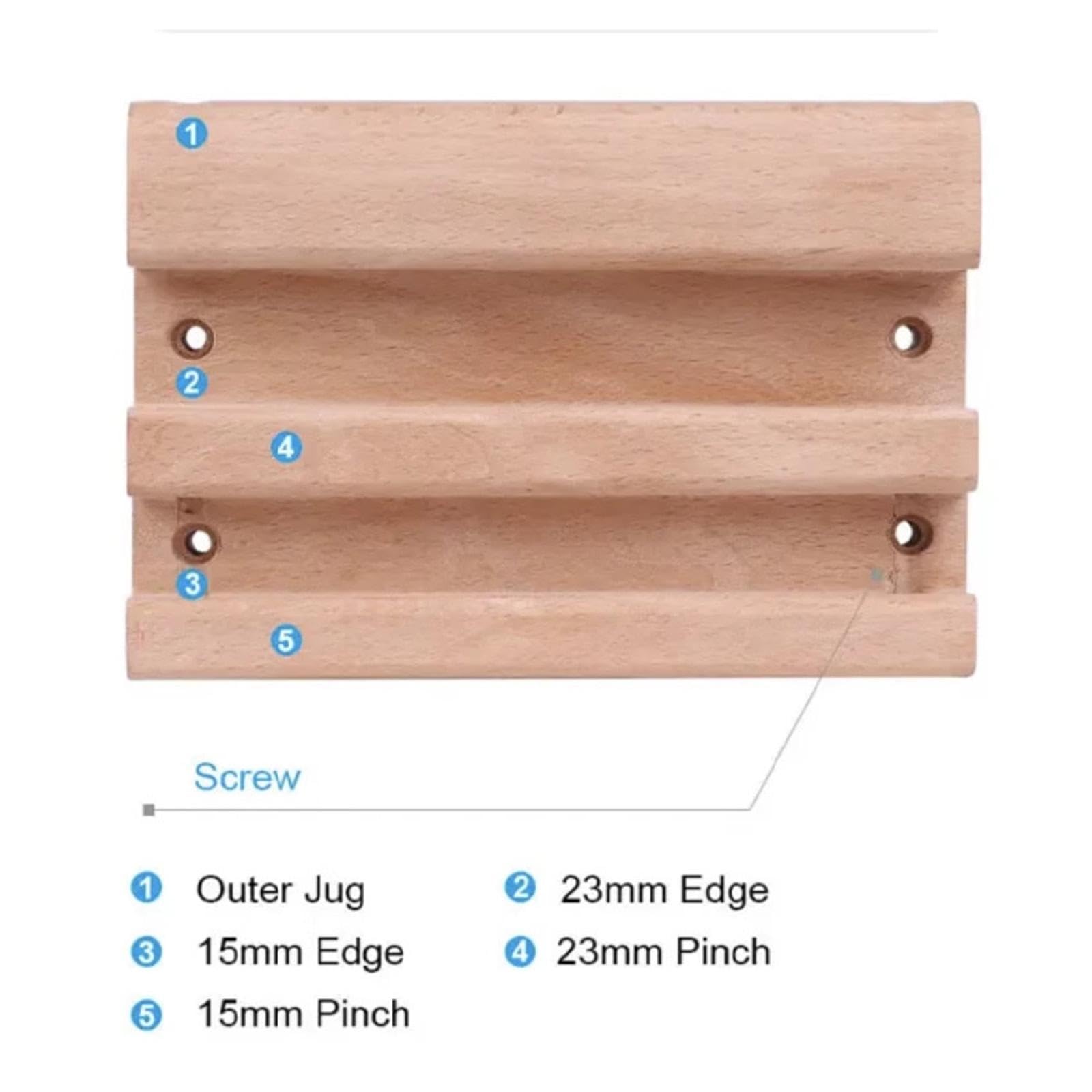 Ledge Polyurethane Bolt-On Rock Climbing Wall Hand Hold (Black)