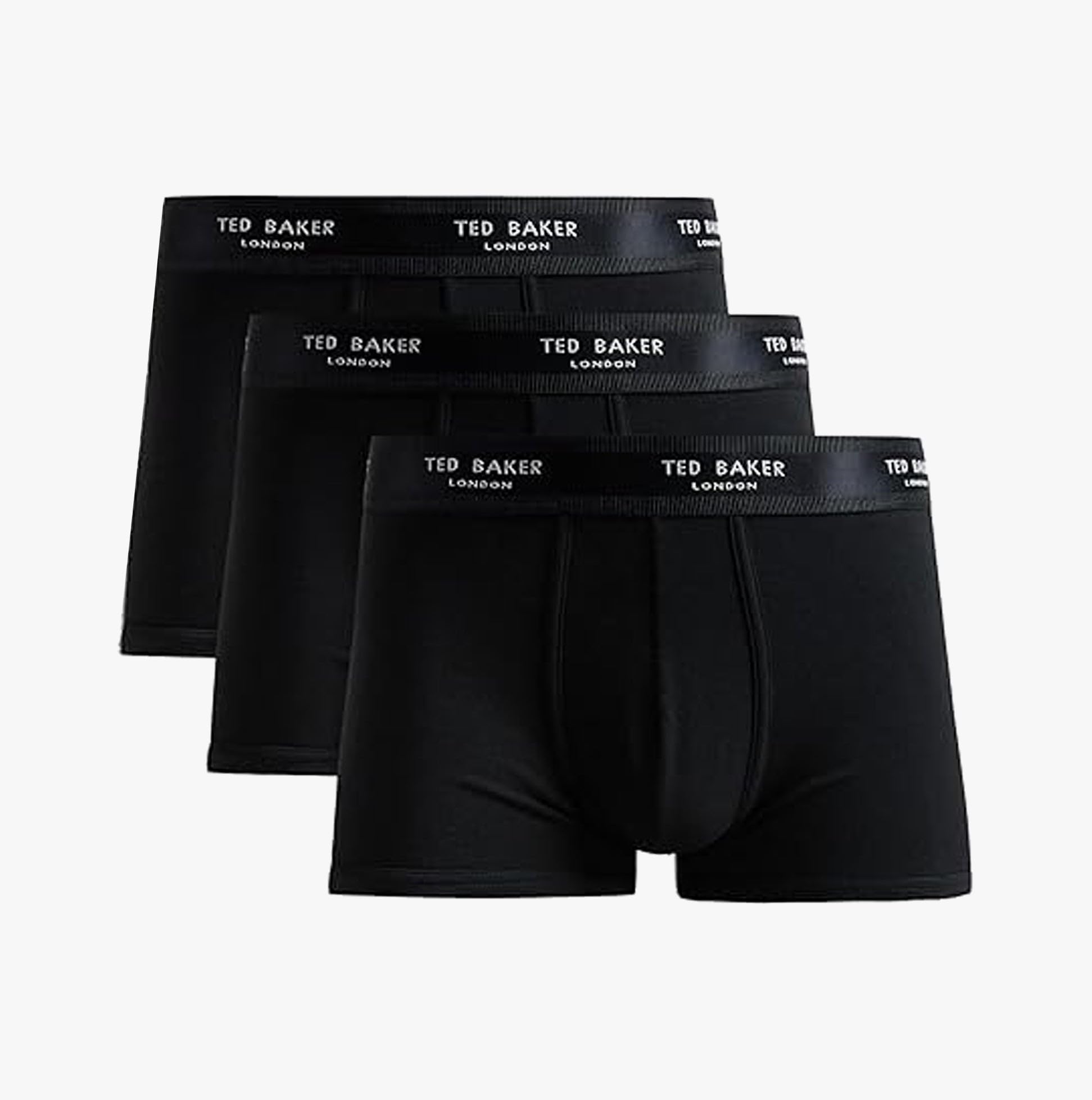Ted Baker Mens Trunks, Cotton, 3-Pack, (TBB02), Black, S