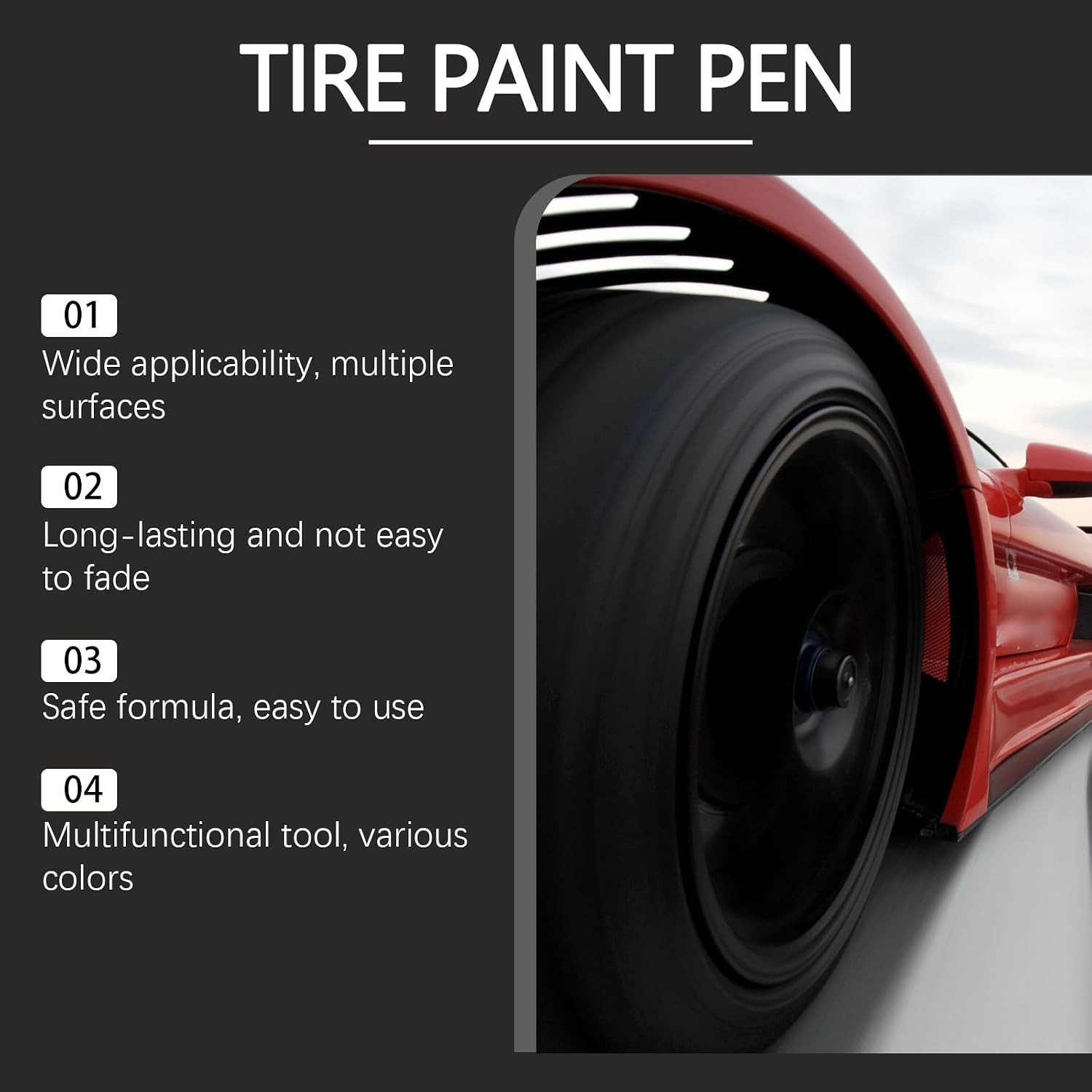 15Pcs Tire Paint Pen Black Paint Pen Water Temperature Black Tire Marker Pen for Car Tire Lettering