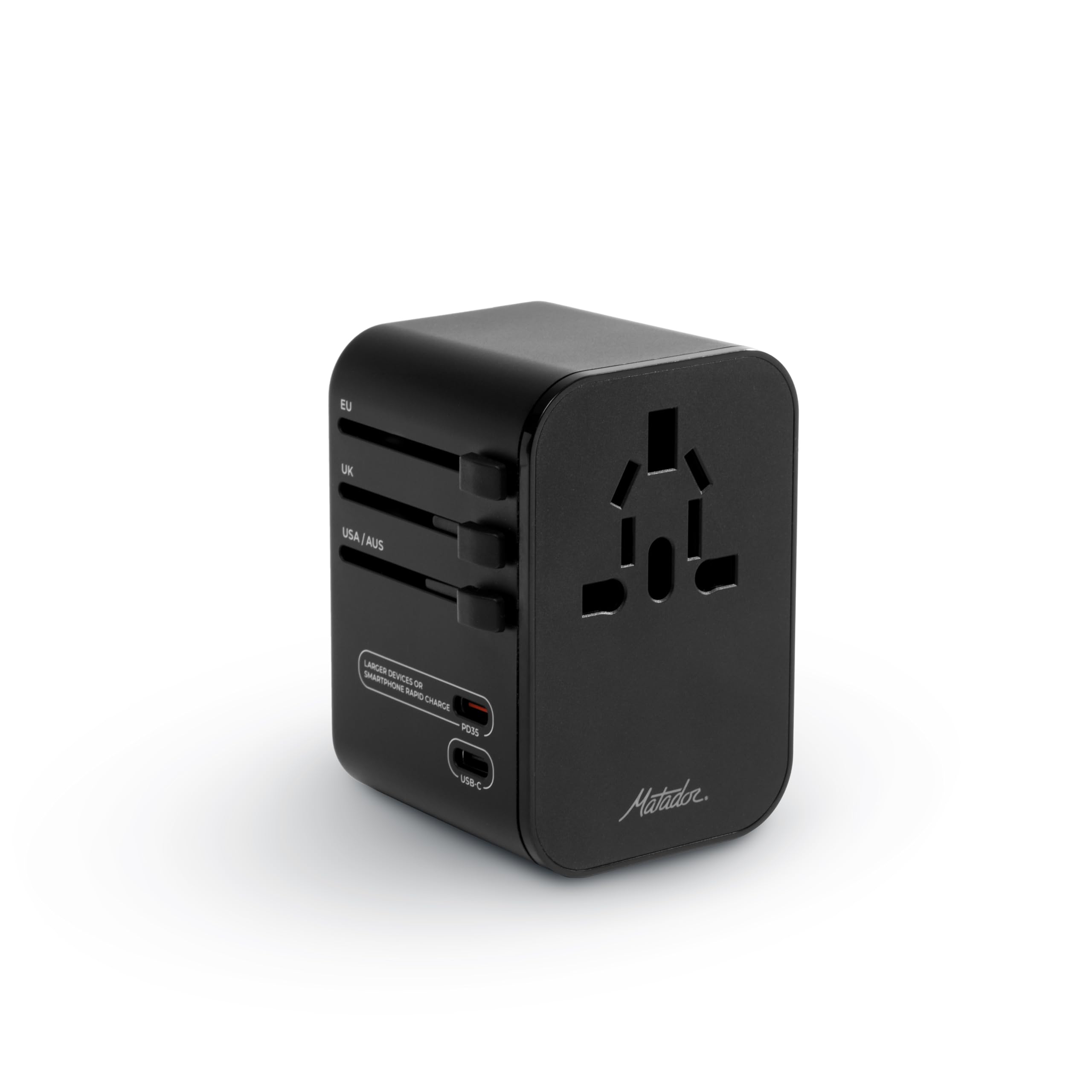 Matador Global Travel Adapter - International Power Adapter for 170+ Countries; Fast Charging Travel Charger for Multiple Devices; Universal Power