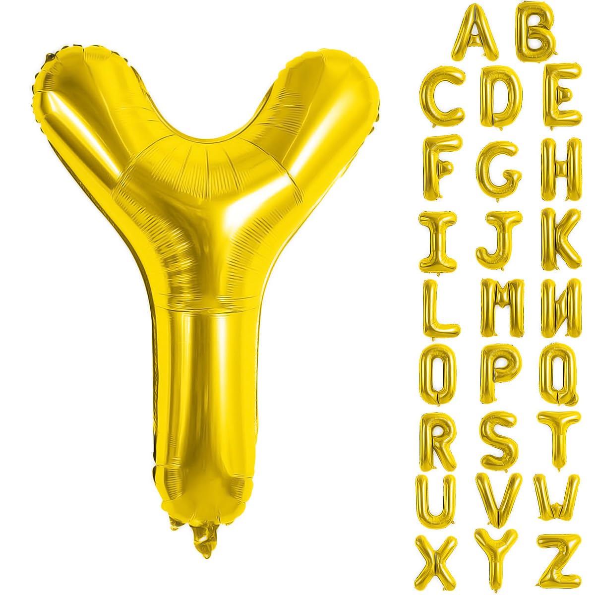 Gold Letter Balloons 40 Inch Large Letter Y Balloon Aluminum