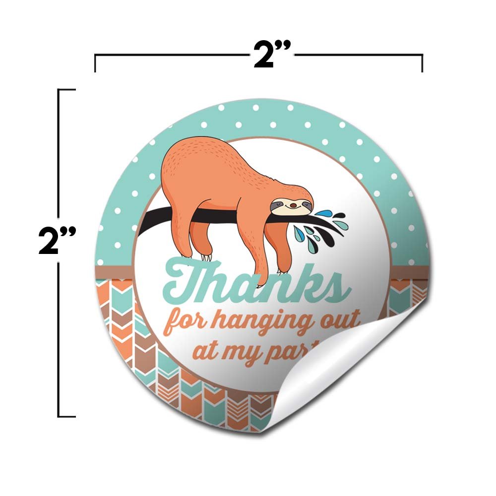 Sleepy Sloth Valentine's Day Stickers - 40 Count, 2" Circle Labels For Classroom Cards, Party Favors & Gifts - View #4