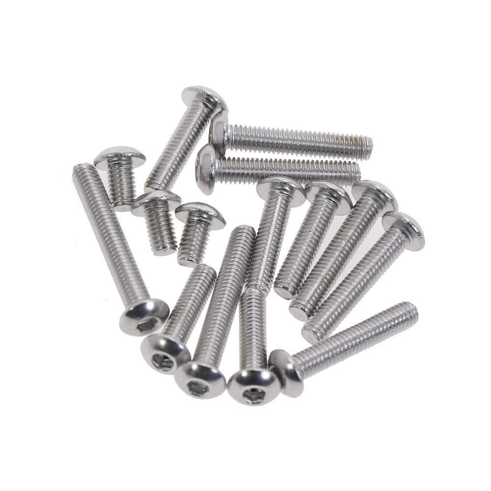 Set di viti autofilettanti, 50 viti a testa cilindrica con cava esagonale, in acciaio inossidabile, viti M3 M4, bulloni per rubinetto (M3,6 mm)