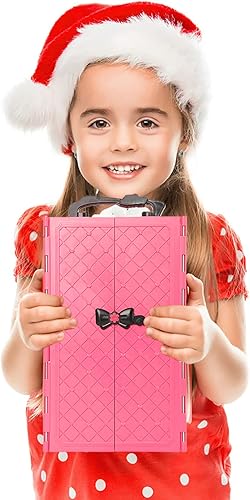 Miniatura 7 de BARWA Armario de moda para armario 107 piezas de accesorios para muñecas 16 unidades de ropa para muñecas 1 zapatero 84 piezas diferentes para