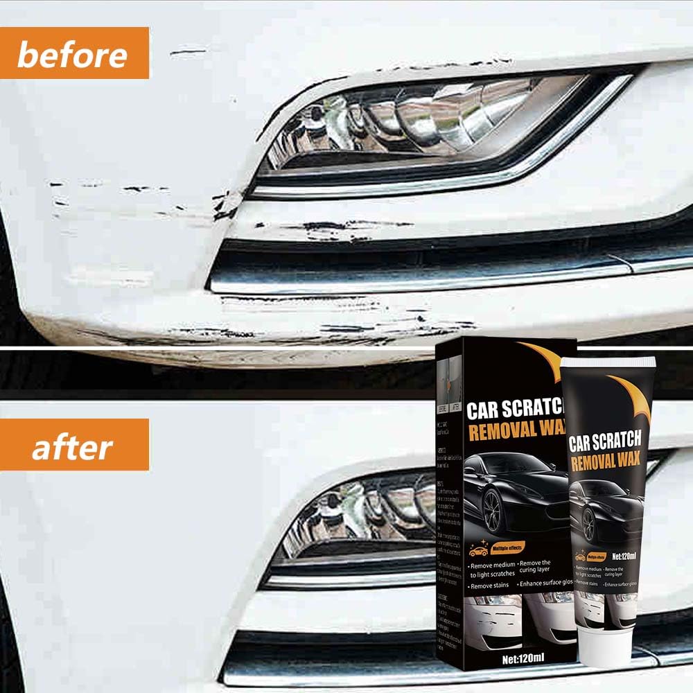 Car Scratch Repair Wax, 2026 New Upgrade Car Scratch Remover Wax with Sponge and Towel, Professional Car Paint Repair Compound for Deep Scratches, Automotive Scratch Repair for Car (1PCS) - 4