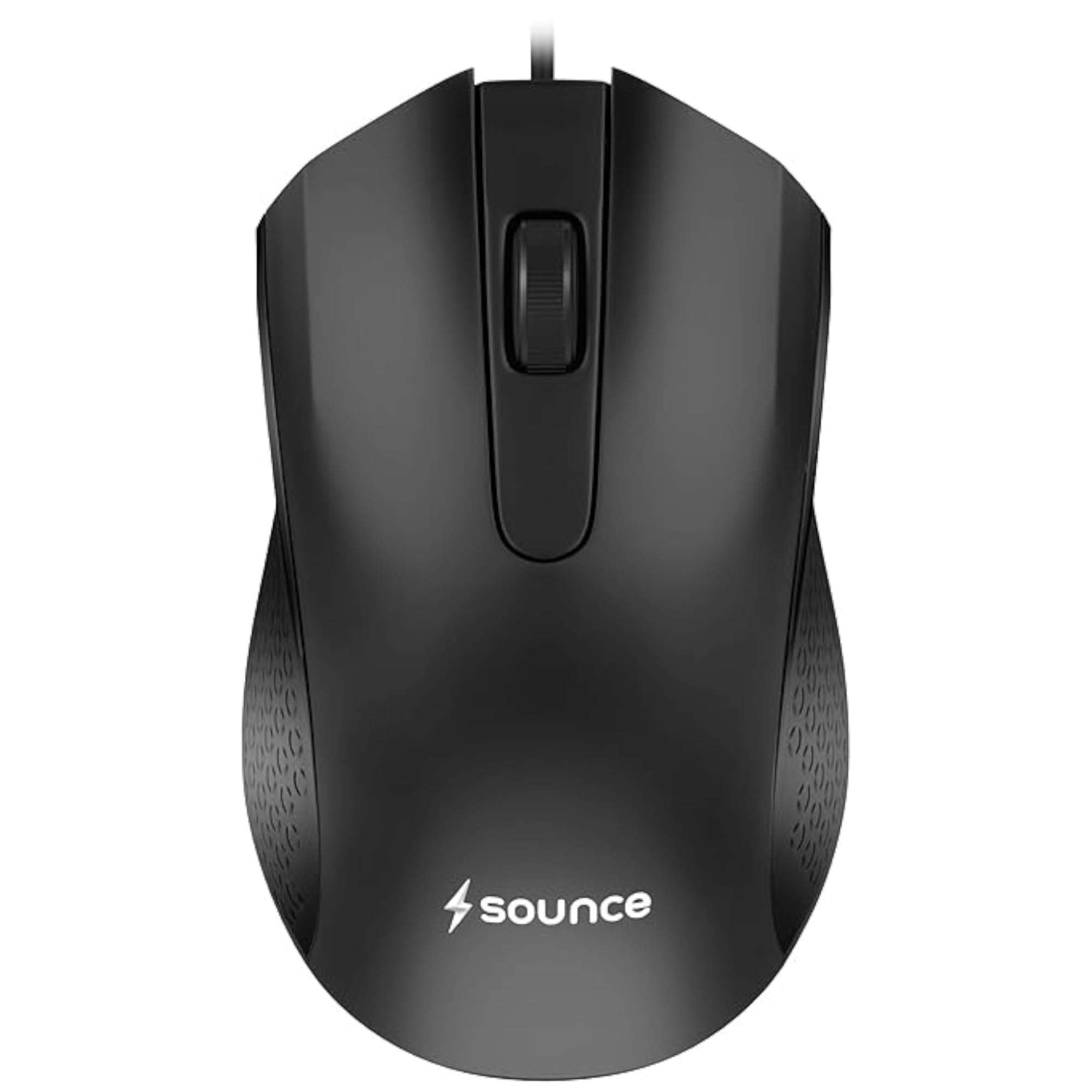 Sounce Pixel Wired Mouse with 1200 DPI Optical Sensor, USB Plug & Play, 1.25M Cable, Smooth Control, 50 Lakh Click Life for Laptop, Desktop & PC (Black)