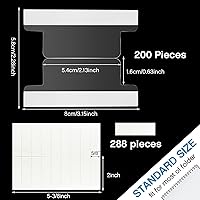 Vista 2 de 200 pestañas autoadhesivas insertables de 2 pulgadas con insertos imprimibles con etiquetas para carpetas de archivos, índice de plástico adhesivo