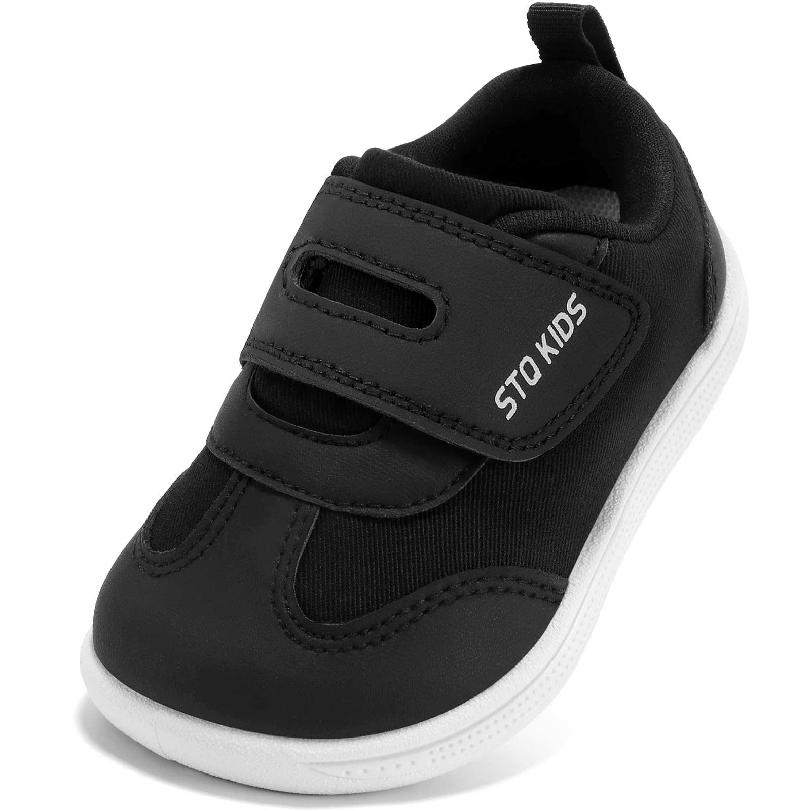 STQ KIDS Wide Toe Box Toddler Shoes Zero Drop Boys Girls Barefoot Shoe Non-Slip Little Kids Sneakers for First Walking