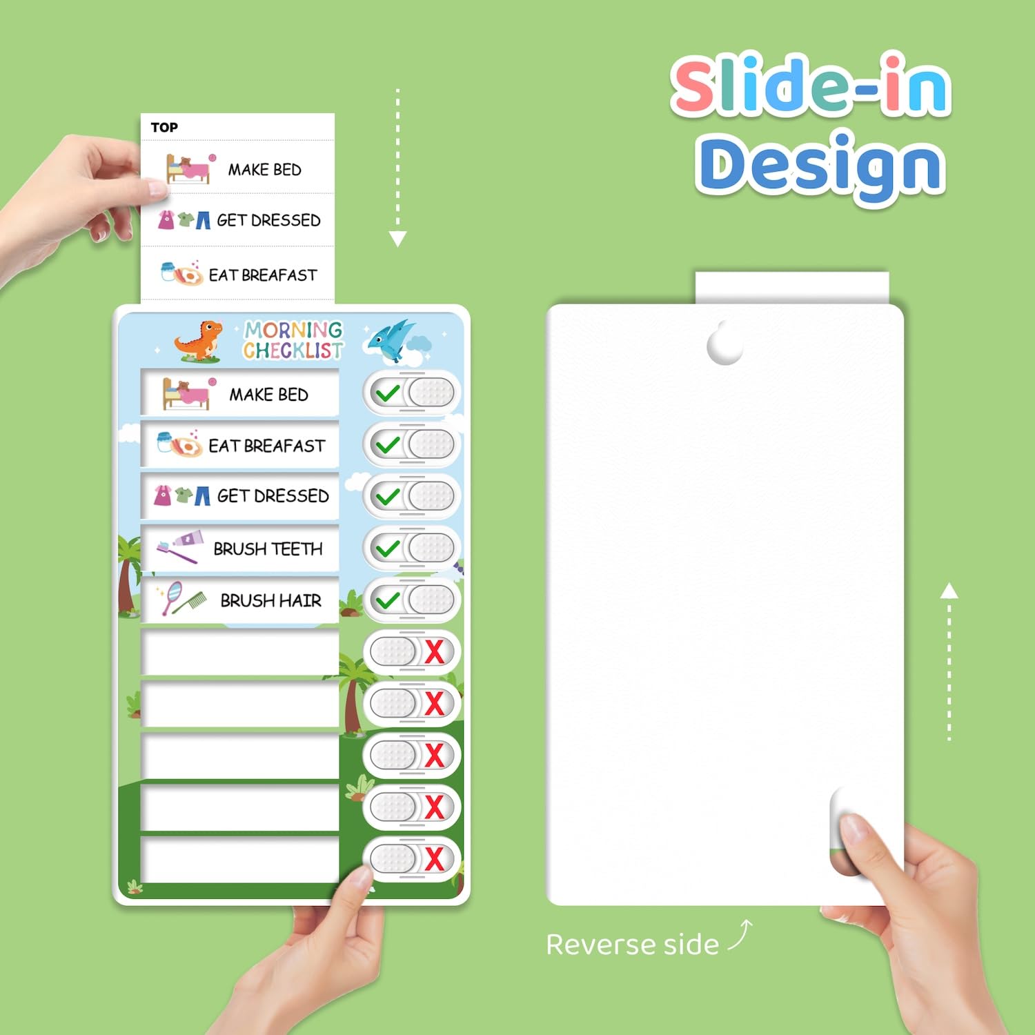 Snapklik.com : 3 In 1 Bedtime/Morning/Daily Routine Chart For Kids ...
