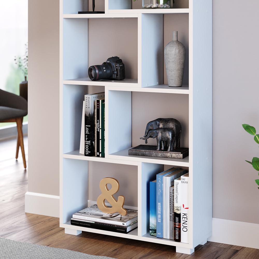 Vicco Meuble de Rangement Cube Domus, Blanc, 60.2x120cm 8 Compartiments, utilisable pour Une répartition Flexible de l’Espace et Le Rangement