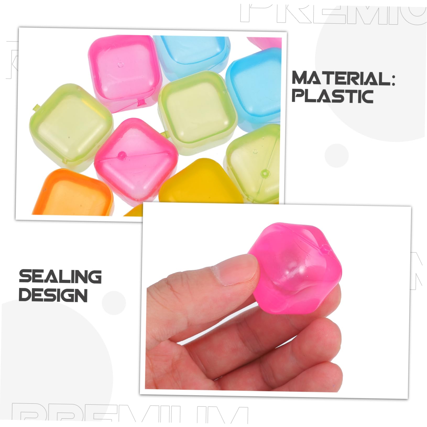 PRETYZOOM 96piezas Cubitos De Reutilizables De Plástico Moldes De Convenientes Para Bebidas Pack De Coloridos Para Cócteles y Whisky Sin Derrames y De Limpiar