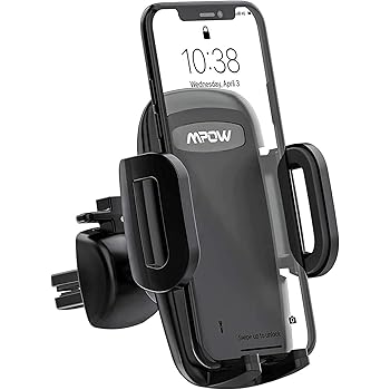 Mpow Car Phone Holder, Air Vent Phone Mount with 3-Level Adjustable Clamp 360° Rotation In Car Mount for iPhone11Pro/11/XS Max/XS/Xr/x/8S/8/7/6 Plus, Galaxy S20/S10/S9/S8, P20, LG, HTC & Smartphones