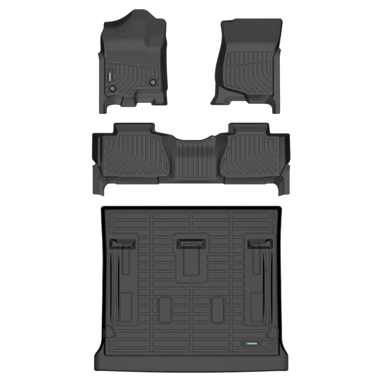 ANBINGO®Fit for Chevy Tahoe/GMC Yukon Floor Mats 8 Seat 2007-2014,for GMC Yukon(NO XL) Car Weather Mat All Weather Mats for Chevy Tahoe TPE Car Matt Rugs for Tahoe Rubber Trunk Carpet for Yukon