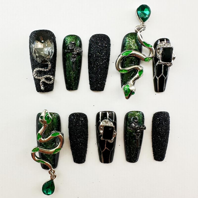 Press on nails,Handcrafted Press On Nails Kit, Short Length Nail Press Ons, Durable, Easy Application - Image 2