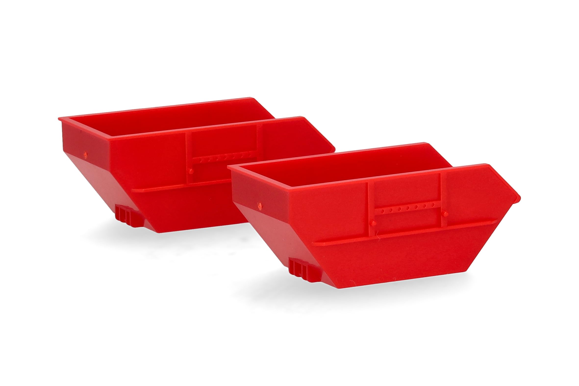herpa 054669 Accessories Small Tray (2 Pieces) in Red in Scale 1:87, Miniature Model, Plastic