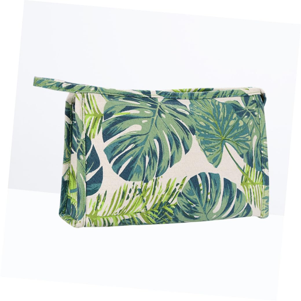Mipcase 3pezzi Borsa Da Viaggio Multifunzionale Con Stampa Tropicale Monstera Organizer Per Cosmetici e Necessità Da Lavaggio Borsa Tela Portatile e Pratica Per Viaggi e Uso Quotidiano