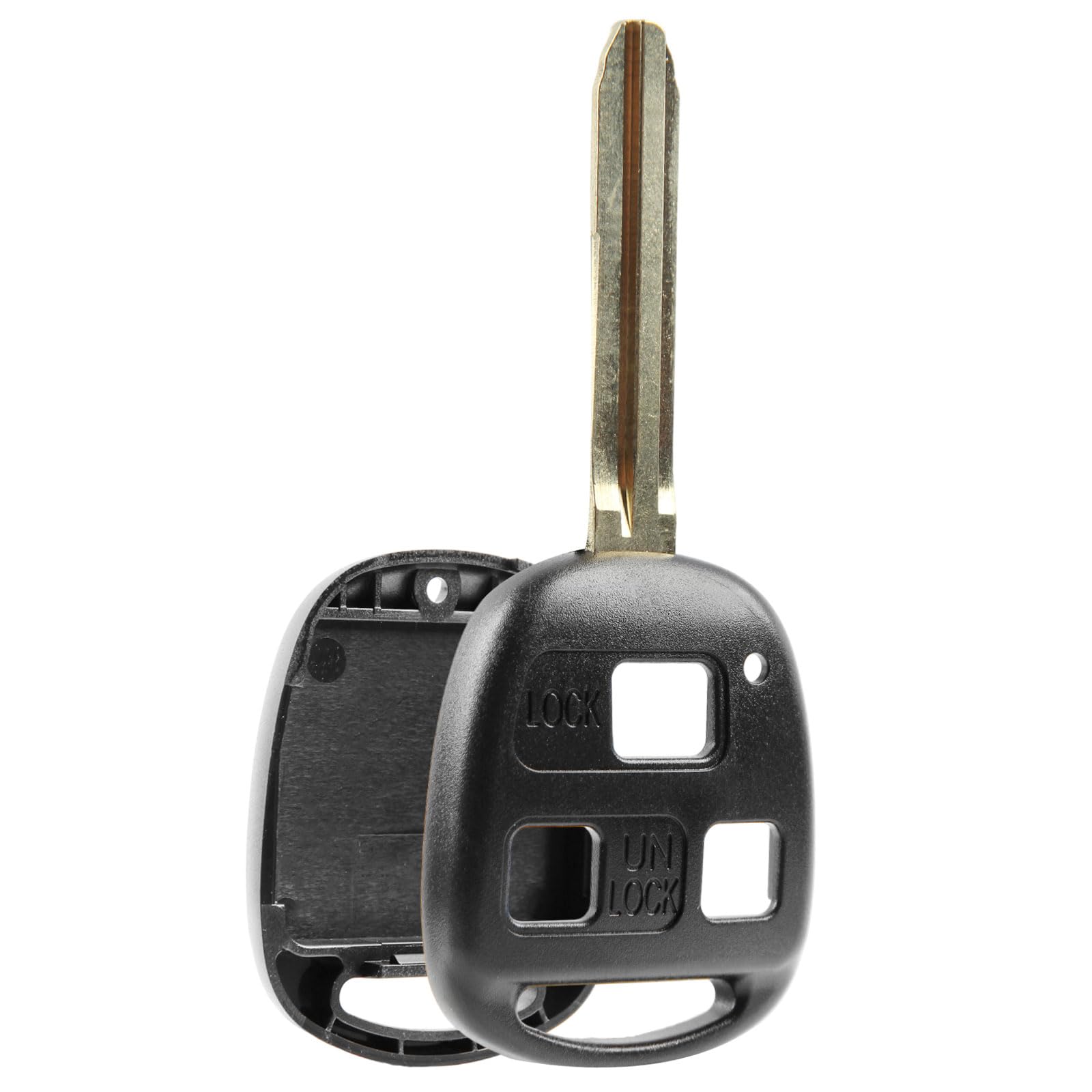 Key Fob Keyless Entry Remote Shell Case & Pad fits 1998-2007 Toyota Land Cruiser / 2008-2009 Toyota FJ Cruiser (HYQ1512V, 89070-60090)