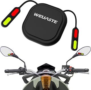 Motorcycle BSD Blind Spot Detection System with Indicators Alert, 24GHz Millimeter Wave Sensor Lane Change Assist System, Detect Hazards from Side & Rear Line for Motorcycle Bicycle E-Bike