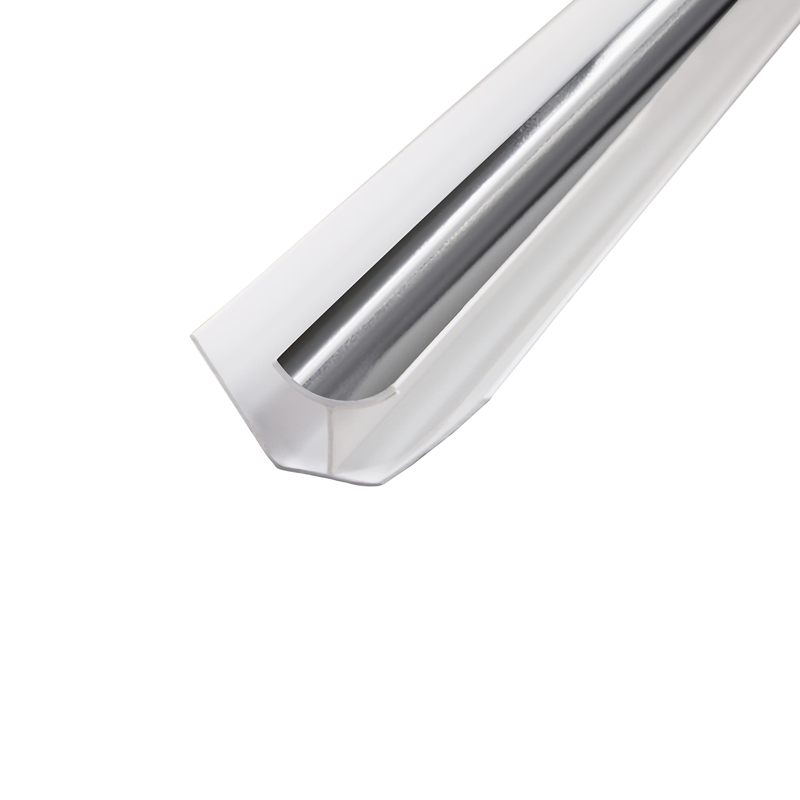 NRG 8mm Bathroom Wall Panel Trims Internal Corner Profile for 8mm PVC Wall Panels 2.7m Long Silver