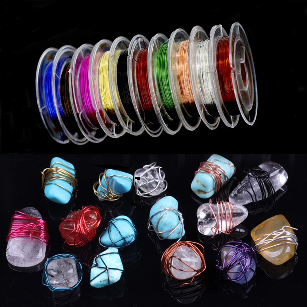 DAHI Kupferdraht 0.3mm - Bunter Basteldraht Für Schmuck & Perlen