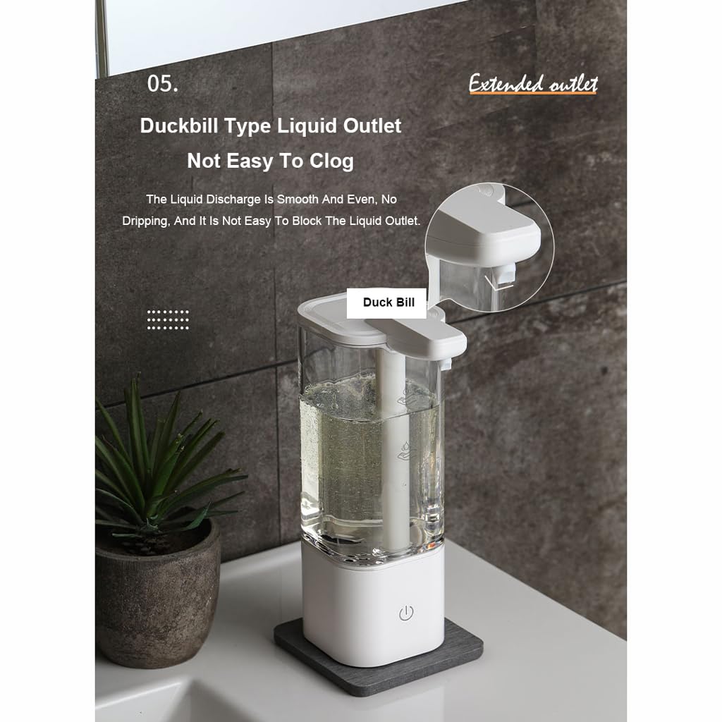 Líquido Dispensador automático de jabón sin Contacto, dispensador de jabón de Manos de 550ml/18,5 oz, Botella con Bomba de loción automática de Volumen Ajustable para champú Fregadero