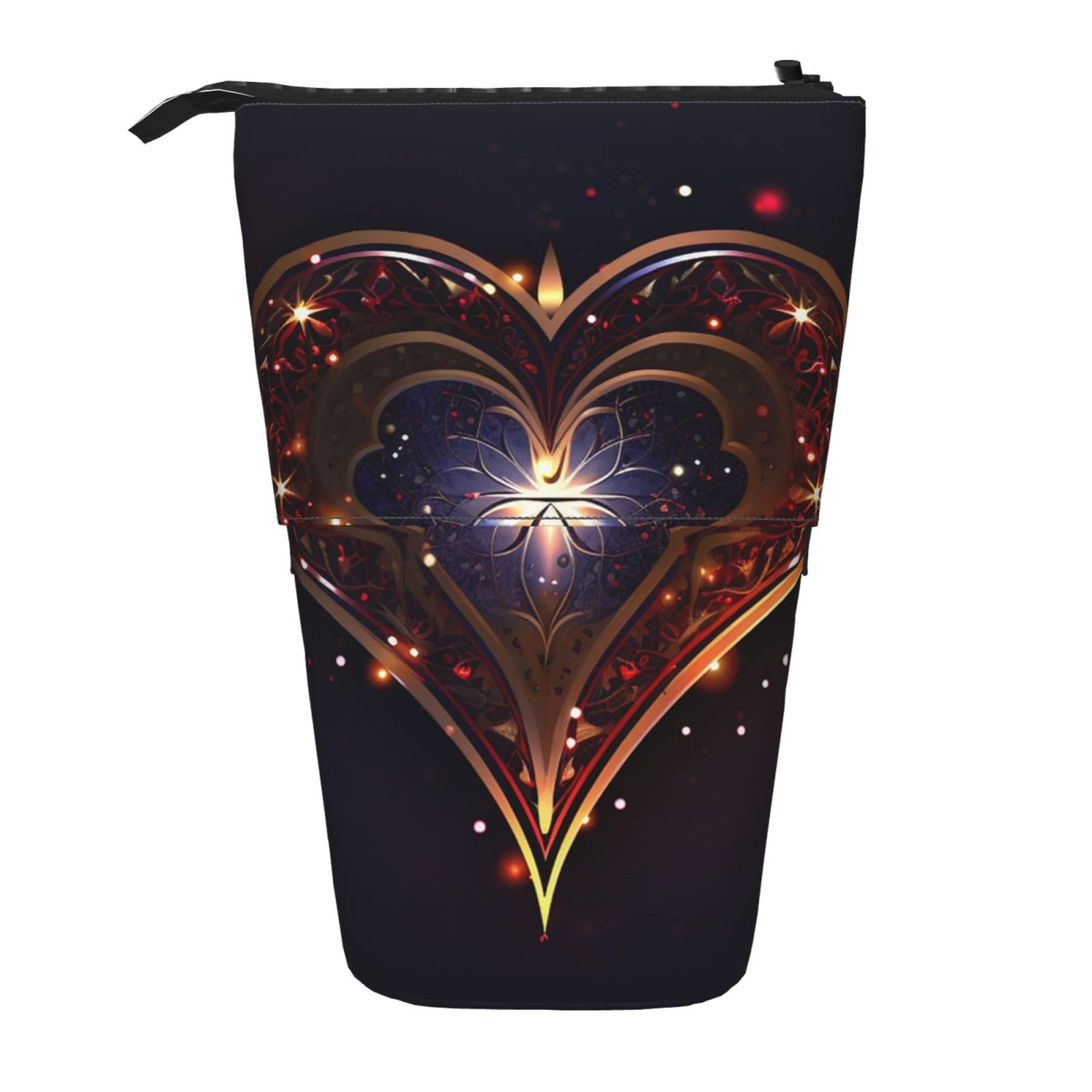 EVANEMTelescopic Pencil Case Stationery Case for Office Splendid Star Standing Pencil Bag Pop up Pencil Holder Pen Holder for Holiday Stand-up Organizer Retractable Pencil Pouch