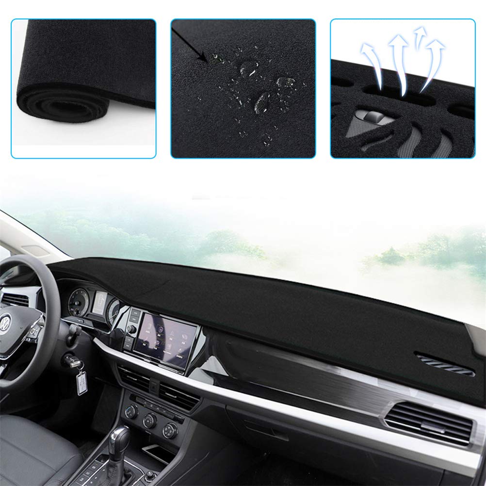 Dashboard Mat Dash Cover for Montero 2001-2006 Car Sunshield Carpet Protector Pad Heatproof Black+Black Edging