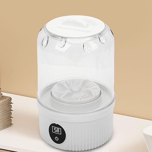 Miniatura 7 de Pssopp Lavadora portátil, mini lavadora de ropa interior recargable de 3000 mAh, operación silenciosa para viajes, dormitorio, apartamento, uso