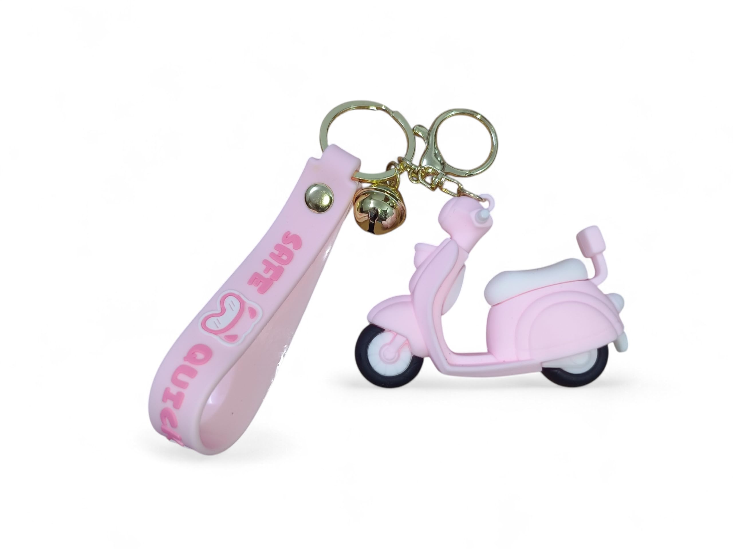 Cute Scooty Keychain for Girls & Boys | Rubber Material | Fun & Stylish Rectangular Design | Lightweight Travel Key Holder for Scooter, Bike, Car Keys – Pack of 1-image-26