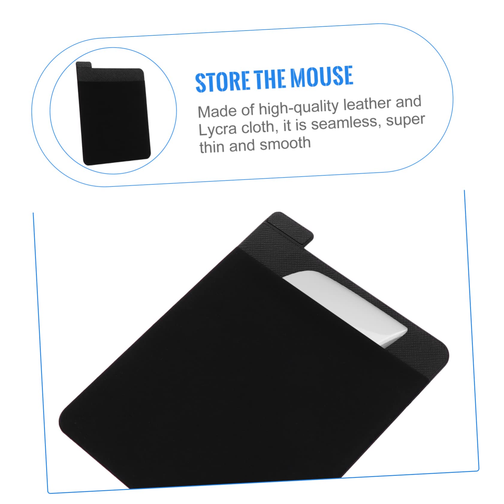 IMIKEYA Borsa Organizer Elastica per Laptop Custodia Trasparente per Tablet Borsa Portaoggetti per Mouse Wireless Hard Disk Esterno e Cavi Dati