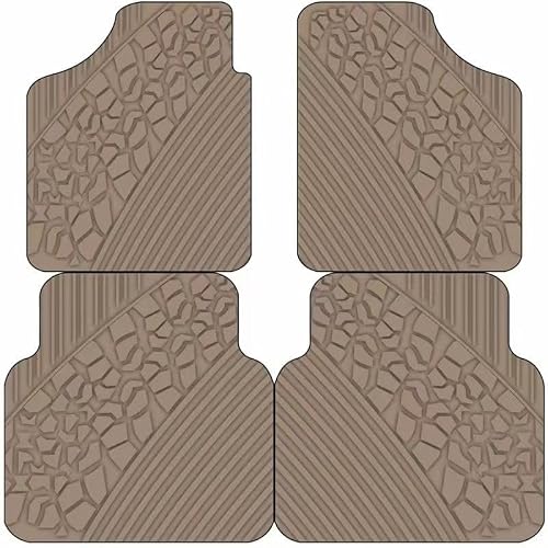Tryagat 4 Pcs Car Floor Mats for Abarth Fiat 500 Abarth 595 Abarth 124 Spider, Foot Carpets All Weather Floor Liners Interior Accessories Waterproof Heavy Duty,B