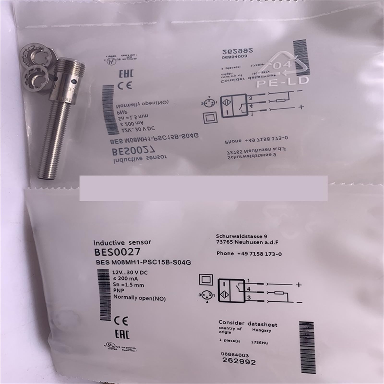 1 x BES0027 BES M08MH1-PSC15B-S04G BES01PC BES M08EH-NSC15B-S04G BES M08EH1-PSC60F-S49G(M08MH1-PSC15B-S04G)