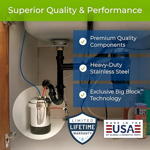 Miniatura 3 de WaterChef U8500 Premium - Sistema de filtración de agua debajo del fregadero y grifo de la serie Designer (níquel cepillado), certificado NSFANSI