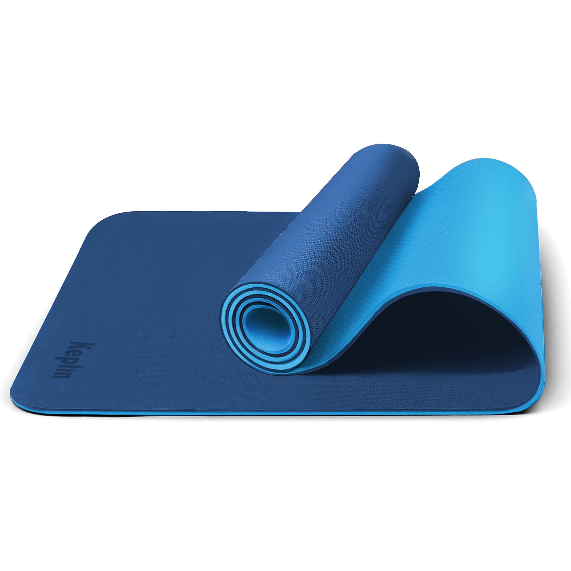 KEPLIN Yoga & Exercise Mat with Carry Strap, Large Non-Slip Comfortable Training & Workout Floor Mat for Home or Outdoor, Gym, Pilates, Gymnastics, HiiT, Stretching & Meditation