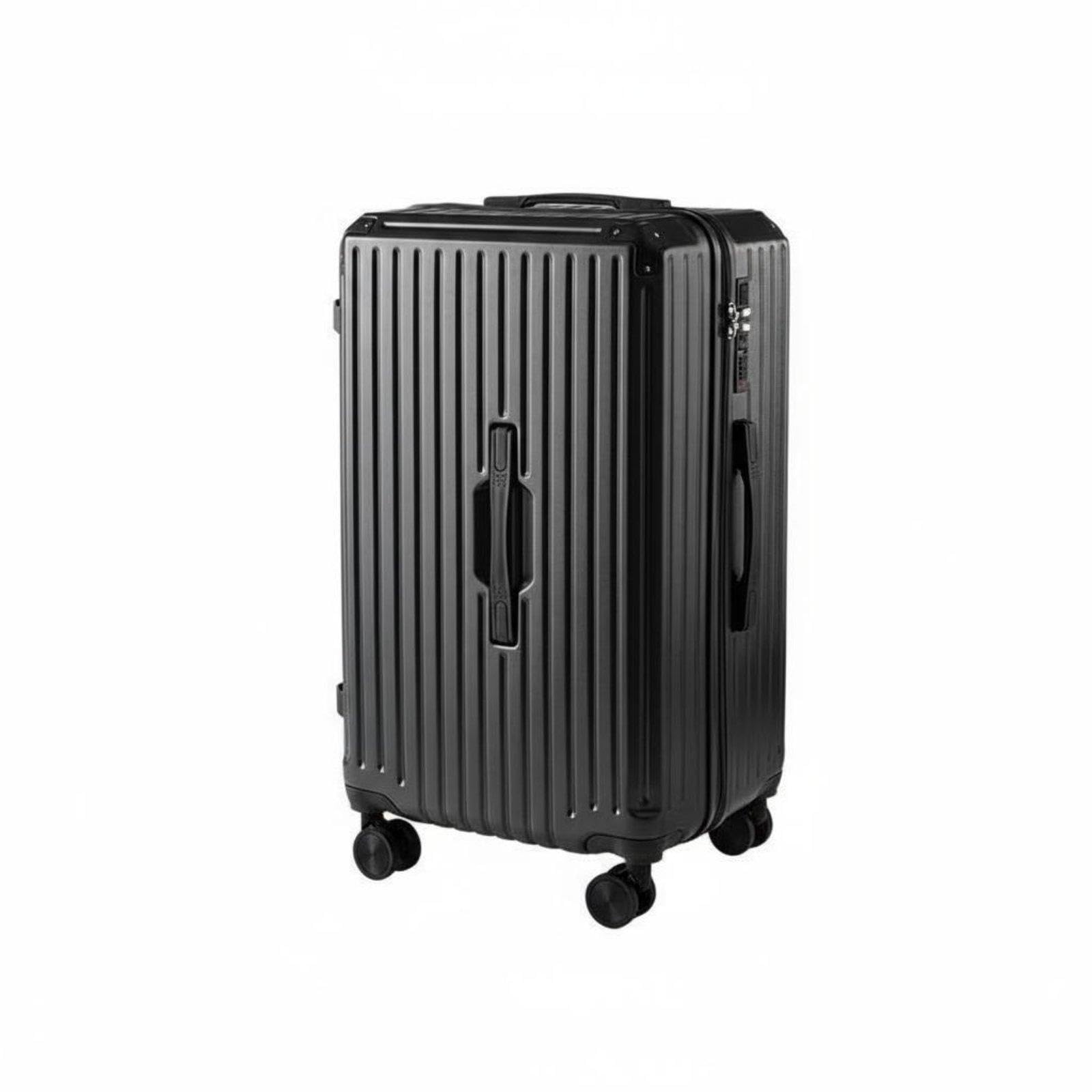 calandis Trolley Travel Case Large Capacity Luggage with Rotating Wheels Suitcase with Rotating Wheels for Commuters, Students, Business Trip Black 24 Inch-picture-38