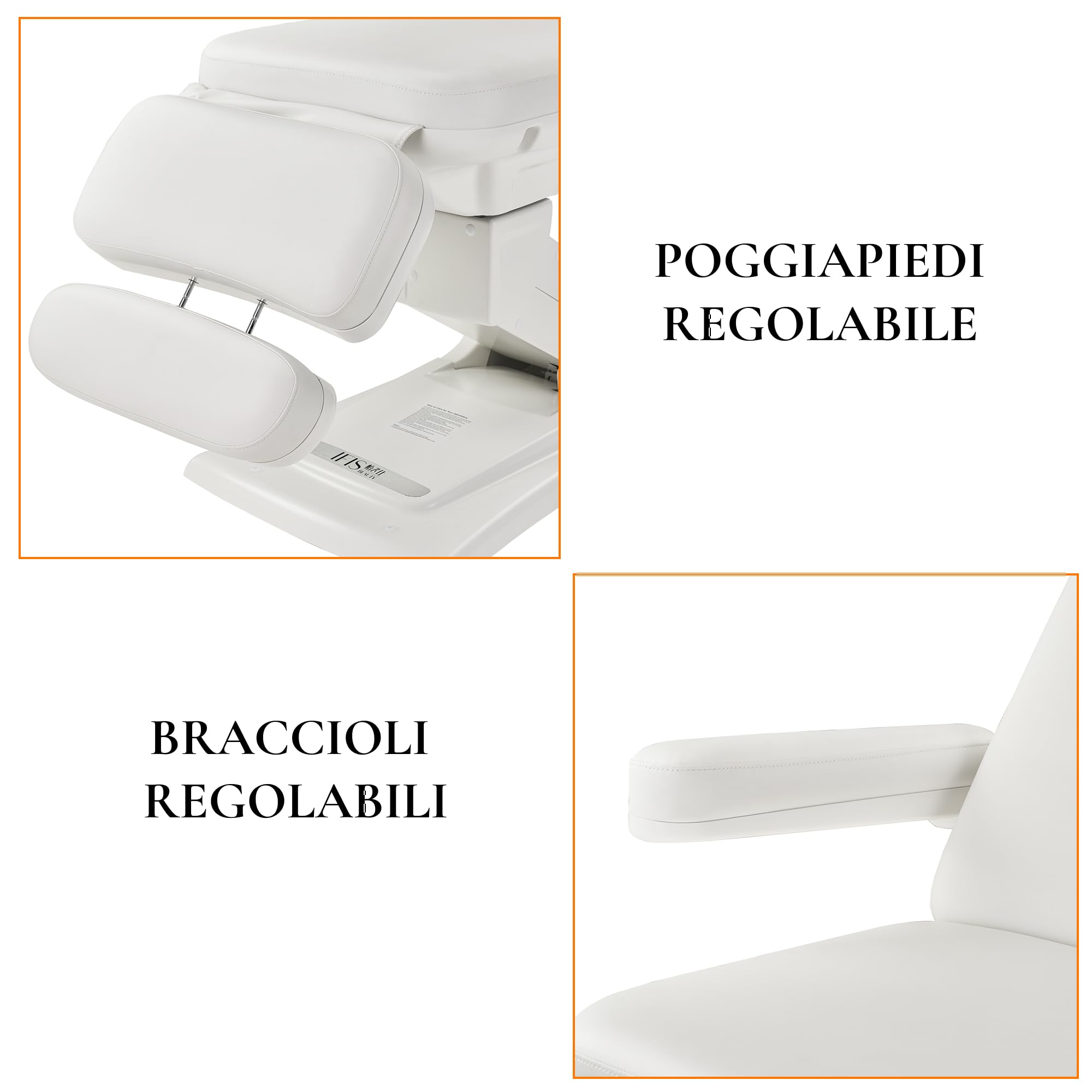 Poltrona Podologica Elettrica Professionale - Regolabile in Altezza, Schienale e Gambe - Ideale per Ambulatori, Studi Medici e Centri Estetici