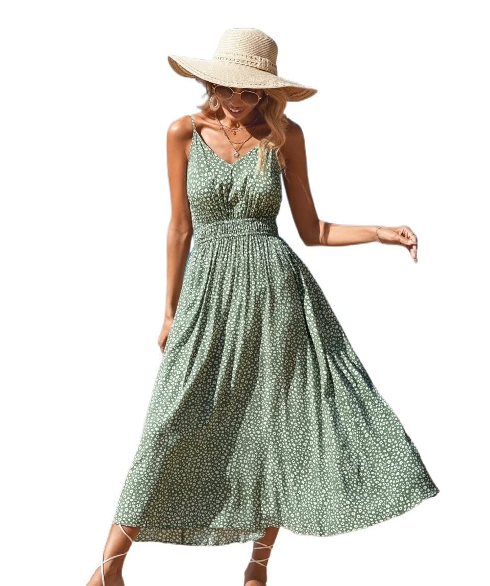 Amazon.com: Neeno Women's Dresses Midi Dresses for Women Ditsy Floral Print  Cami Dress midi Dresses for Women Dress for Women (Color : Green, Size :  X-Small) : Clothing, Shoes & Jewelry