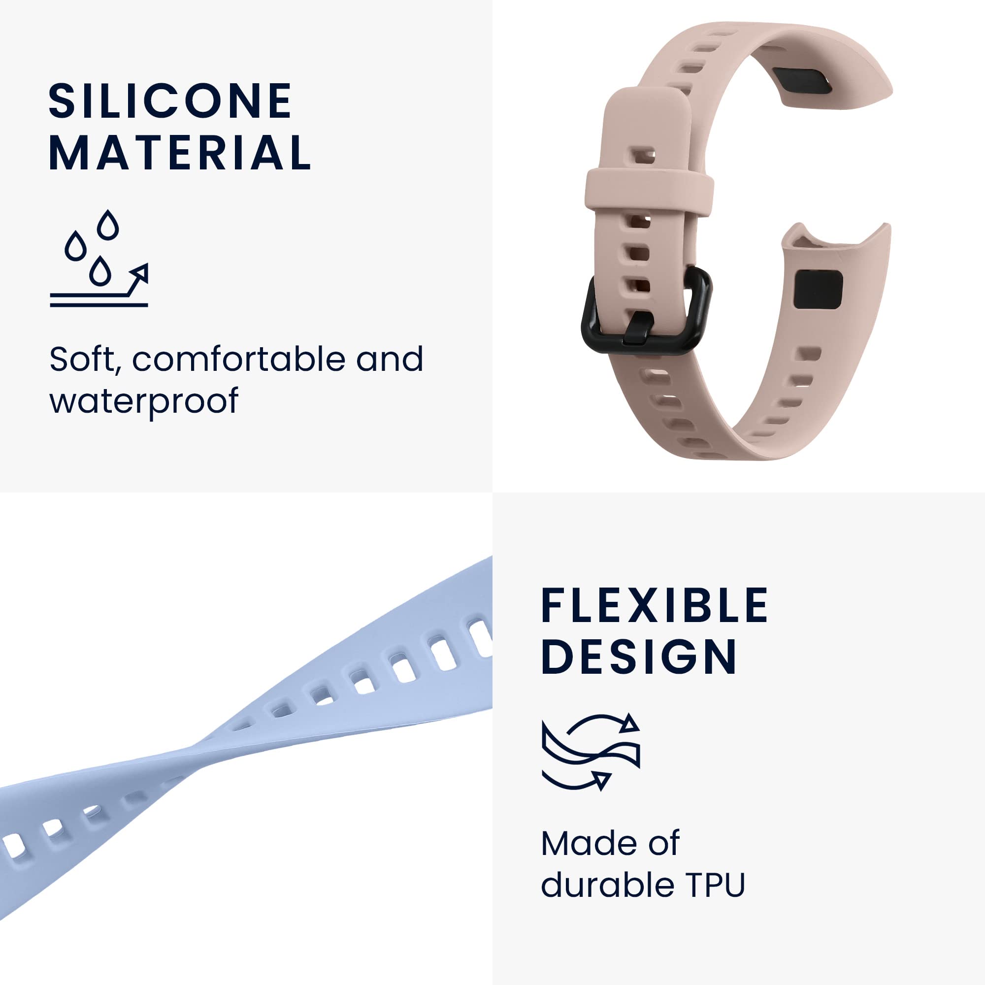 kwmobile Pasek kompatybilny z zegarkiem Huawei Band 4, 2 x zapasowy silikonowy pasek do zegarka