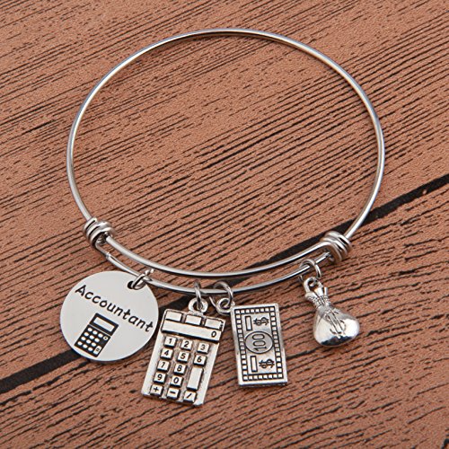 Gzrlyf Accountant Bracelet Calculator Charm Bracelet Accounting Jewelry CPA Graduation Gift3