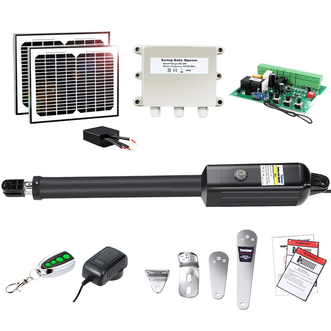 TOPENS A3S Automatic Gate Opener Kit Light Duty Solar Single Gate
