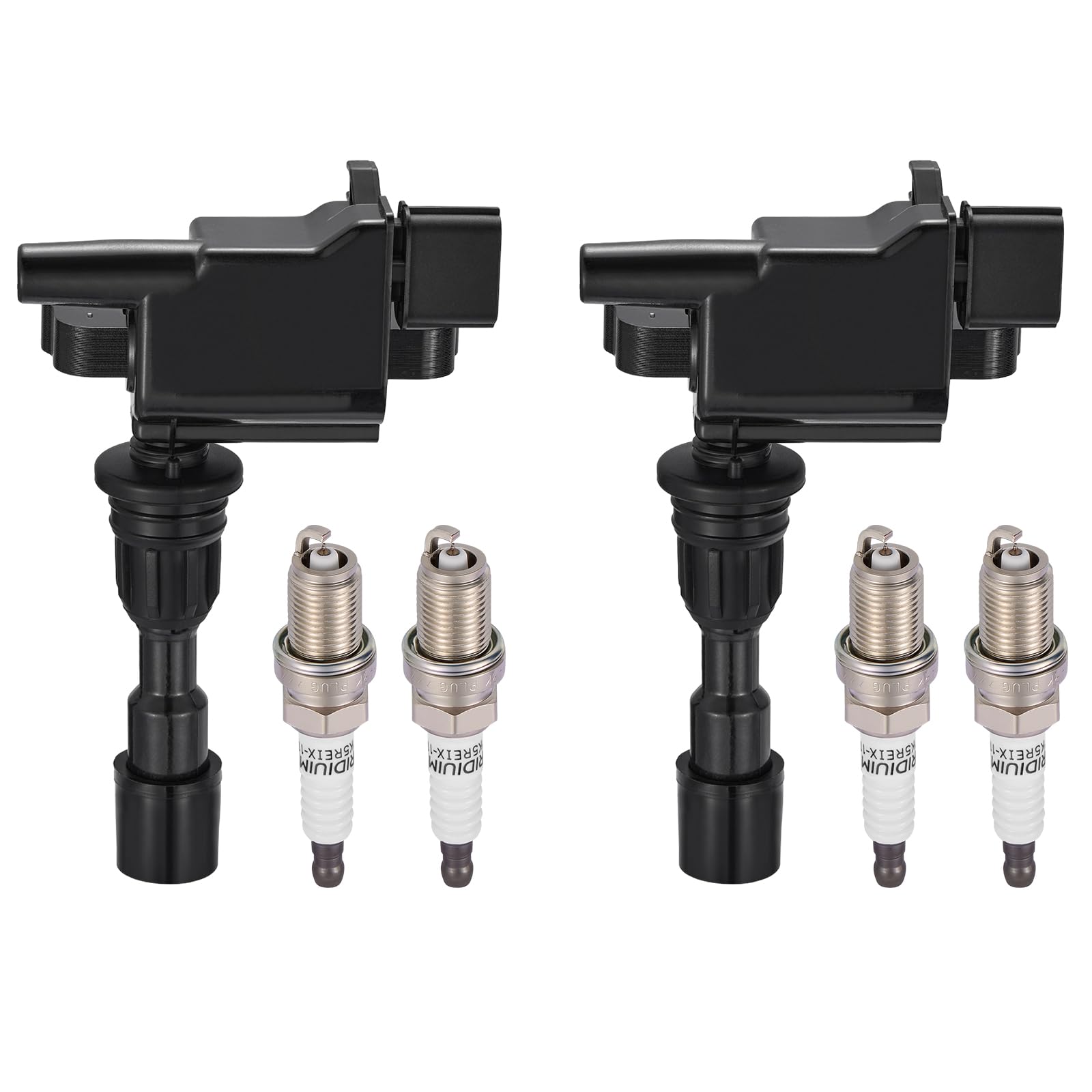 BDFHYK 2 Ignition Coil UF408 and 4 Spark Plug 7090 for Mazda Miata 01-05