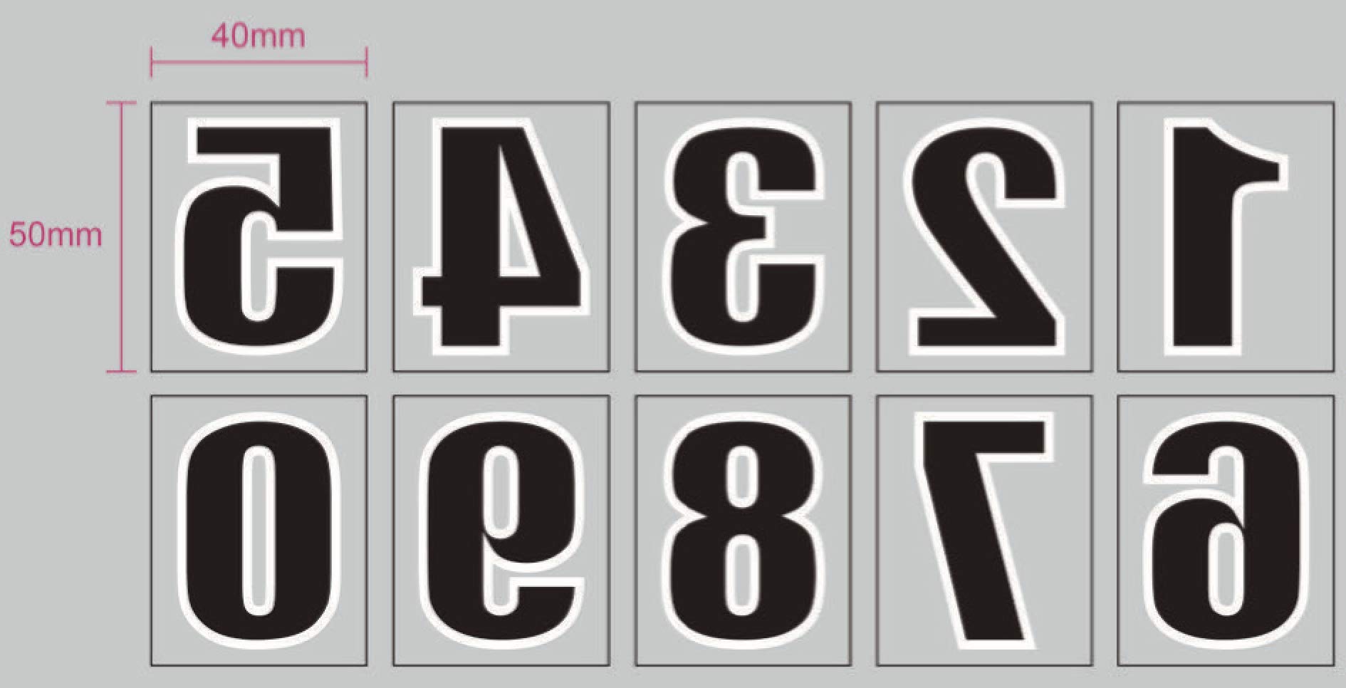 SLS3 Temporary Race Number Tattoo Temporary Tattoos Numbers Pack of