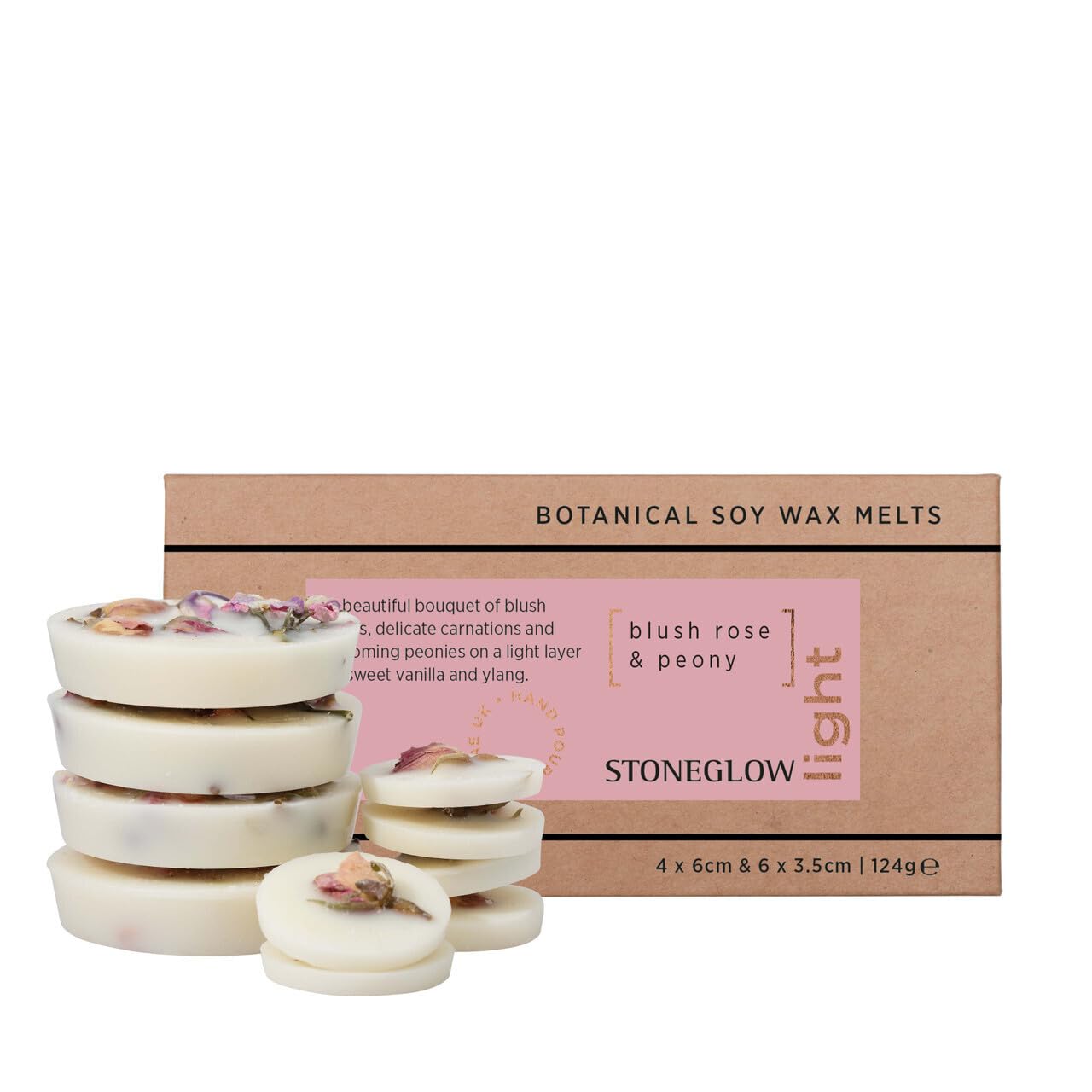 Stoneglow Pink Elements Collection - Light - Blush Rose & Peony 124G Scented Soy Wax Melts