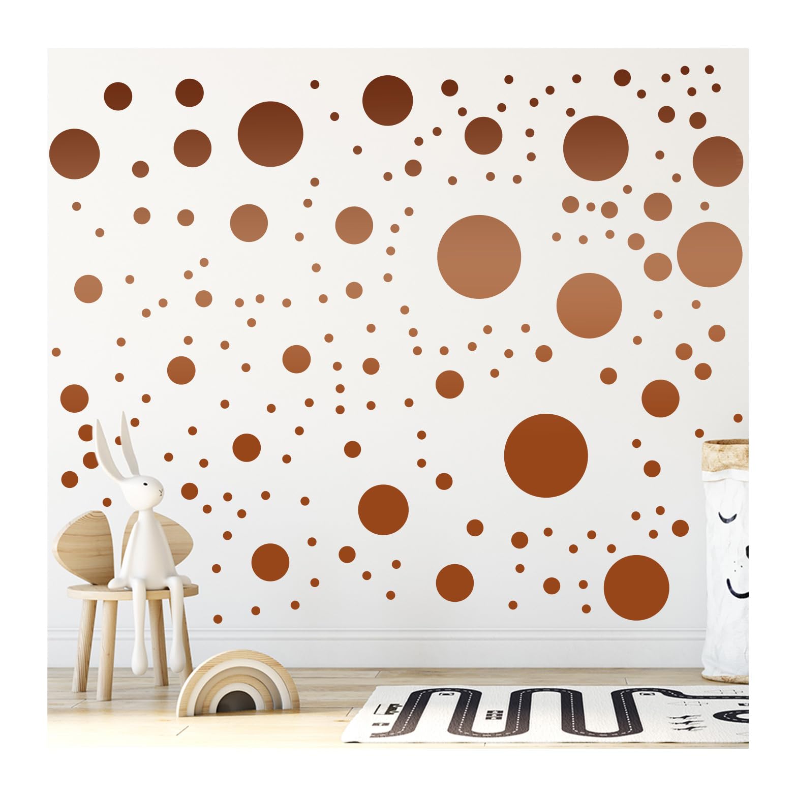 Autocollants muraux en vinyle amovibles vert lot de 500 pièces pour décoration chambre d'enfant