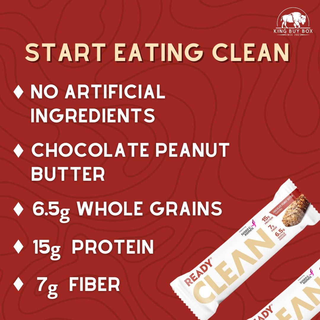 KING BUY BOX a cup 1 PCS Bundled with Come Ready Nutrition - Clean Protein Bars 1 PACK (24 Und) compatile with Ready Clean